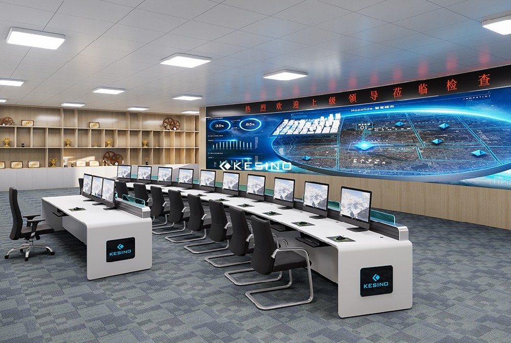 kesino控制台  指挥中心席位  操作台席位价格  多席位中控电脑操作台定制